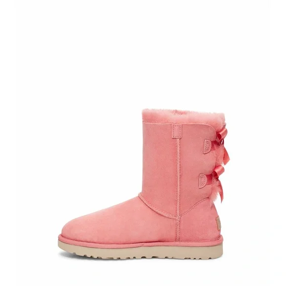 UGG Bailey Bow II Womens Mid-Calf Suede Winter Boots Pink 1016225 PBSM NEW Sz 7 - Picture 7 of 11